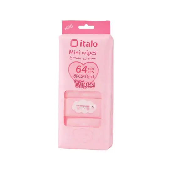 Italo Mini Wipes Pink